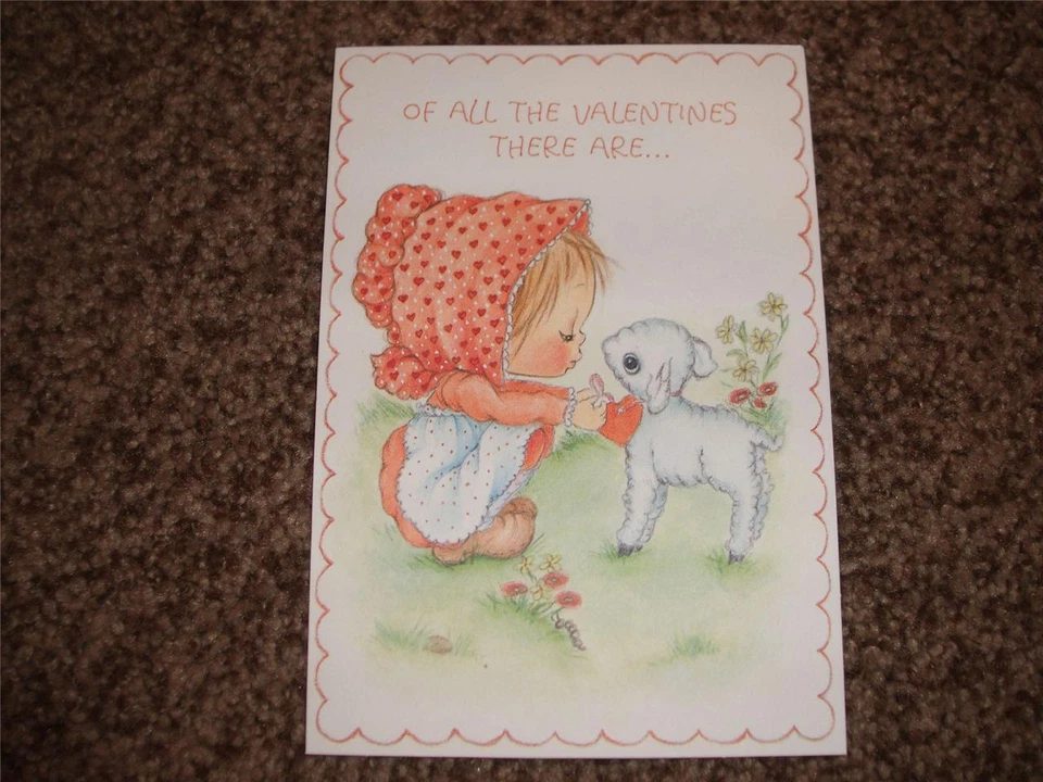Hallmark Valentine Day Card Betsey Clark 1973 Lamb New Heart Unused Vintage  - Image 1 of 1