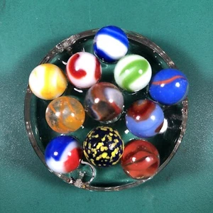 Vintage Marbles | Approximately 1/2" | Lot Of 11 | Nice Patterns | Lot #501 - Picture 1 of 4