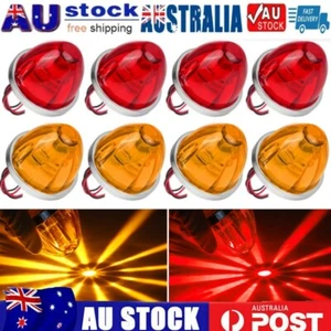 LED Clearance Side Marker Lights Watermelon Red Amber Lamp Truck Trailer Lorry - Picture 1 of 15