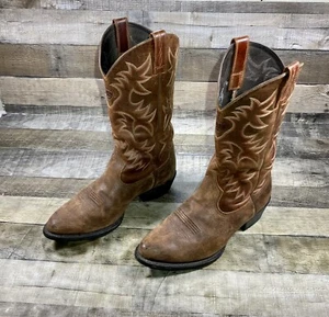Ariat Heritage Western R-Toe Cowboystiefel Herren 9,5 EE Weite Abgenutzt Braun EUC! - Bild 1 von 14