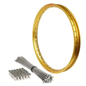 Honda CRF450RL 2021-2025 (21x1.6) OEM Front Bulldog Spoke Set & Gold Excel Rim - Picture 1 of 2