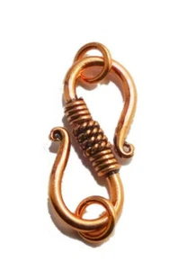 6 Pcs 28X11mm Bali S Hook Clasp Antique Copper Jewelry Making cb-29 - Picture 1 of 3