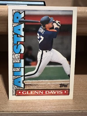 1990 Topps TV Glossy All Star Team Baseball Glenn Davis Houston Astros Card #45 - Image 1 of 2