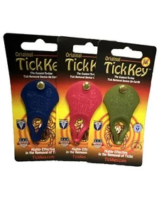 (3) Dispositivo de eliminación de garrapatas TICK KEY original para niños adultos mascotas aluminio hecho en EE. UU. - Imagen 1 de 4