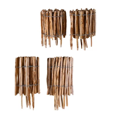 Staketenzaun Holzzaun Rollzaun mit Steckpfosten Haselnuss Naturzaun Stakete 5m - Bild 1 von 4