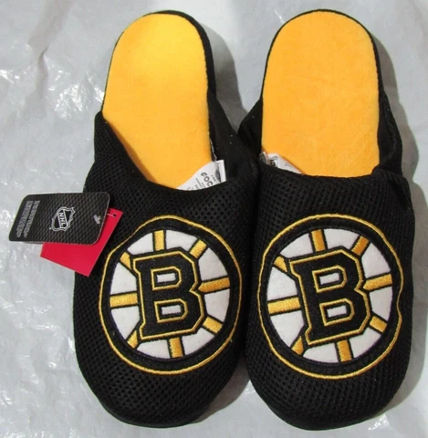 NHL Boston Bruins Mesh Slide Slippers With Dot Sole Size S by FOCO Cover
