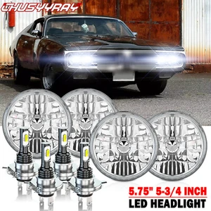 4PCS 5.75 5-3/4 inch LED Headlights High Low Beam for Dodge Charger Monaco - Picture 1 of 18