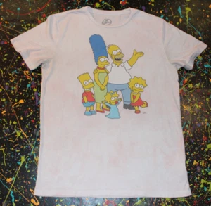 Fox 20th Century The Simpsons Family Light Pink Wash Graphic T-Shirt Men's Med - Picture 1 of 4