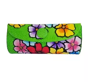 Magnifique Lippenstift Etui, schönes handbemaltes Leder, Halter mit kleinem Spiegel - Bild 1 von 21