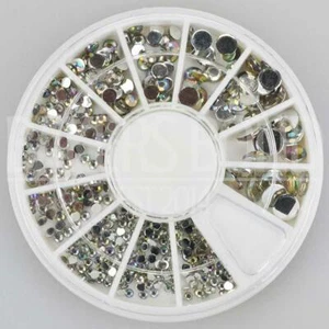 300pc Rhinestone 3D Nail Art Fashion Silver Diamante Glitter Gem Crystal Tips - Picture 1 of 4