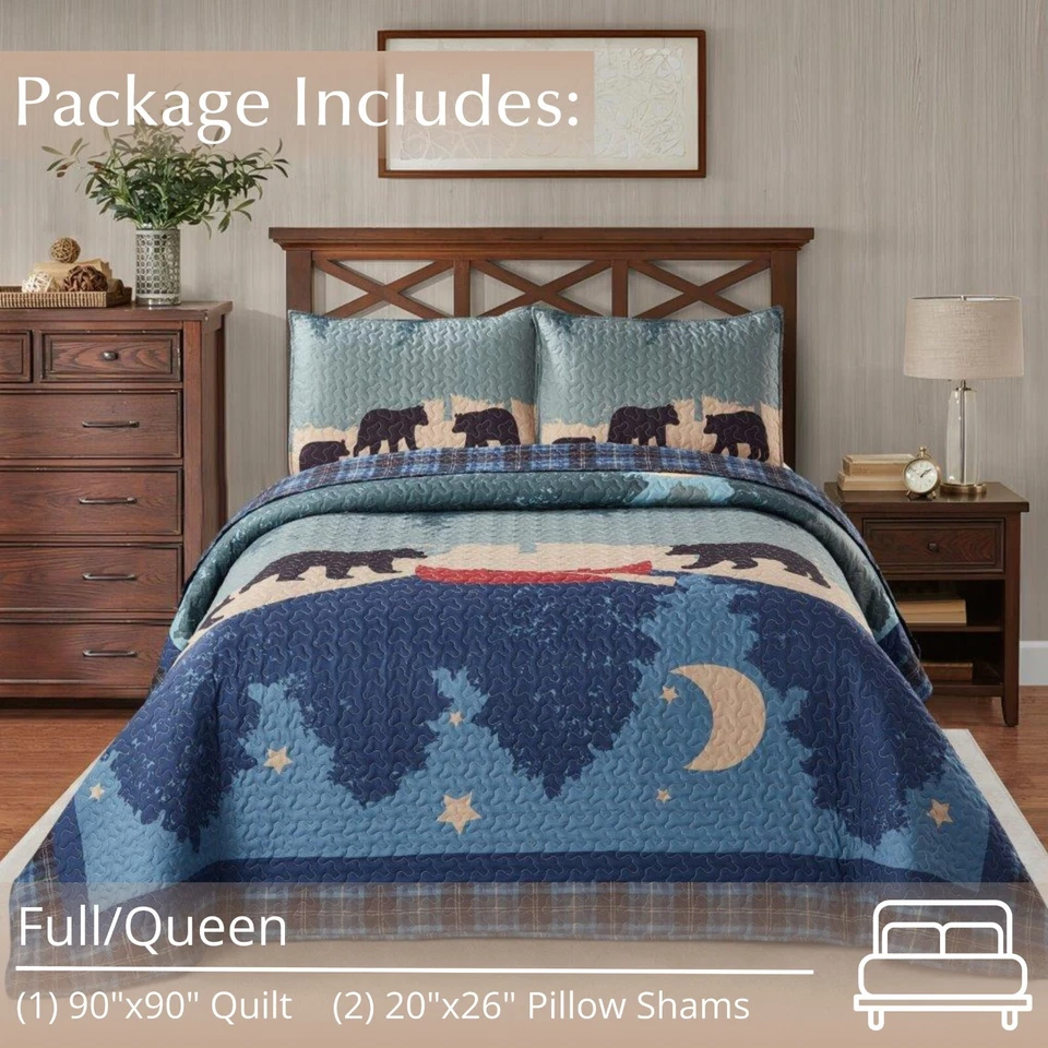 Virah Bella - Evening Stroll - Lightweight Reversible Quilt Set - Image 1 of 4