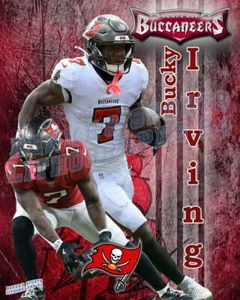 Tampa Bay Buccaneers Lithograph print of Bucky Irving 2024 - Picture 1 of 1