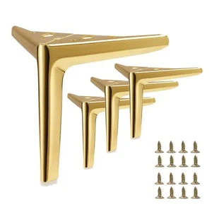 6 Inch Gold Metal Furniture Legs Heavy Duty Triangle Furniture Feet DIY Moder... - Picture 1 of 5