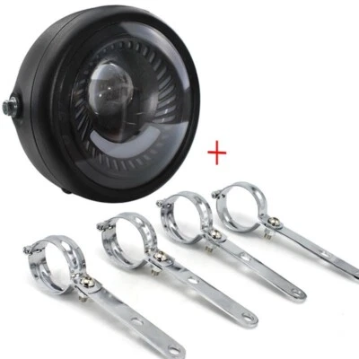 12v Universal Hi/Lo Beam Headlight LED Headlamp With 51-60mm Mount Bracket Clamp - Изображение 1 из 4