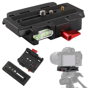 P200 Aluminum 1/4" 3/8" Screw Hole Quick Release Plate for Tripod DSLR Camera - Picture 1 of 10