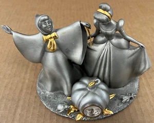 Disney Edizione Limitata #1188/5000 Rifiniture in peltro e oro Scena Cenerentola con Orologio - Foto 1 di 8