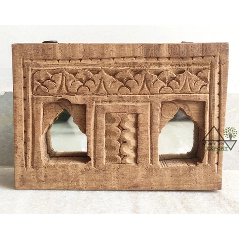 Wall Hanging Mirror Frame Old Indian Natural Temple Reclaimed Mirror Antique Cover