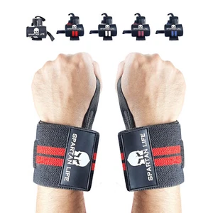 Bar Straps Gym Support Hooks - Power Fitness Training, Bodybuilding Wrist Straps - Picture 1 of 31