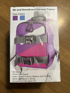 Ski and Snowboard Harness Trainer Backpack for Kids - Purple/Pink - Picture 1 of 5