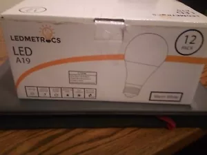 60W=8.3W A19 WARM WHITE 12 PACK LED light bulbs 770 Lumen 2700K Original - Picture 1 of 4