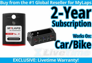Transpondedor recargable para coche/bicicleta MyLaps TR2 con suscripción de 2 años - Imagen 1 de 7