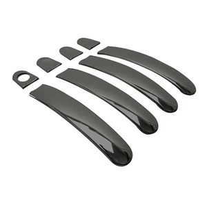 Türgriff Blende Türgriffkappen für VW Caddy 2003-2015 4-Tür Edelstahl Dunkel 8x - Afbeelding 1 van 7