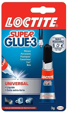 SUPER GLUE 3 LOCTITE MULTI-MATERIAUX - TUBE COLLE EXTRA-FORTE UNIVERSELLE 3g