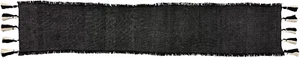 Beautiful Mud Pie Black Ponchaa Table Runner, Solid Black, 18" x 90" - NEW - Picture 1 of 1