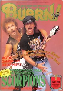 Burrn! Issue #1 January 1991 Scorpions Cover Heavy Metal Japan - Picture 1 of 2