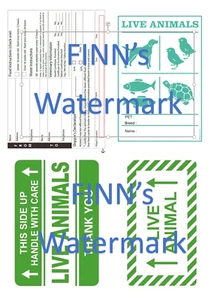 Pet transport / IATA # LABELS FOR PET TRANSPORT # Air & Road - Bild 1 von 1