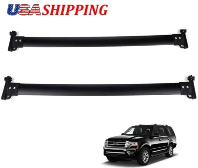 Barras transversais de rack de teto de liga de alumínio preta para Ford Expedition Lincoln 2007-2017 - Imagem 1 de 4