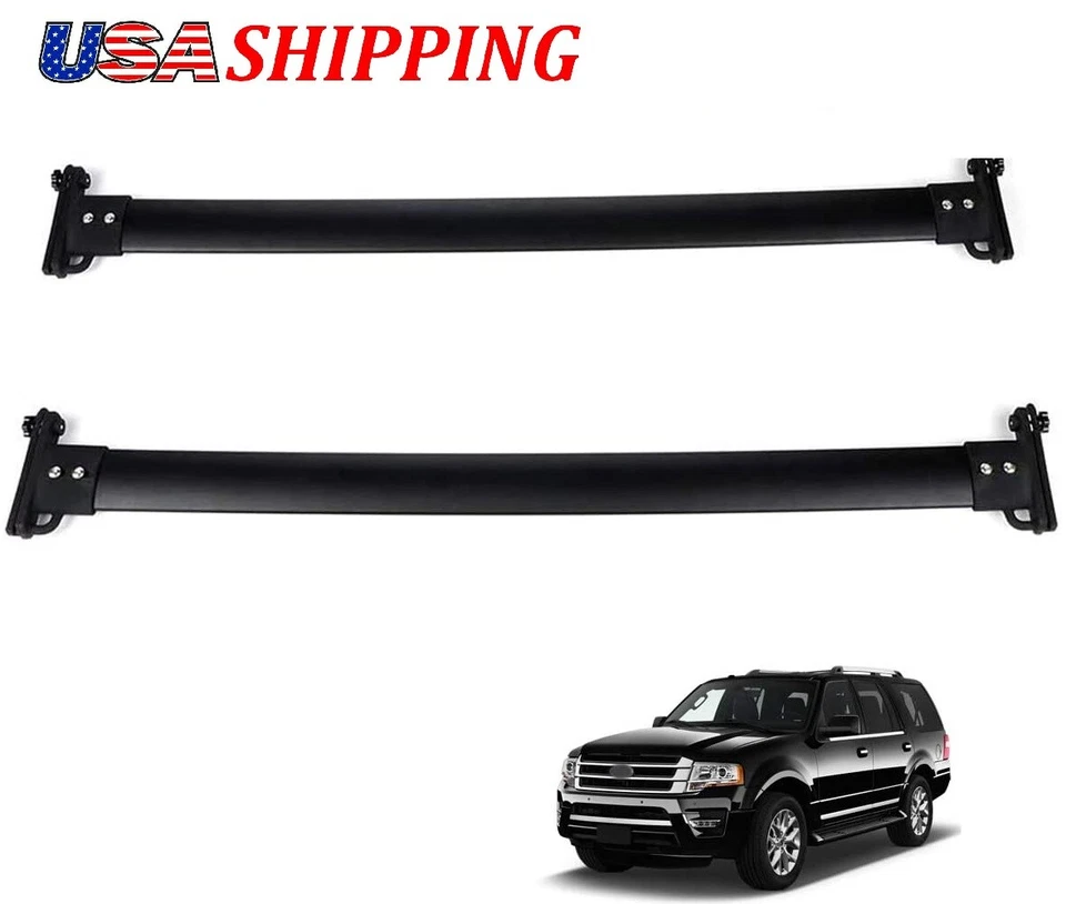 Black Aluminum Alloy Roof Rack Cross Bars for Ford Expedition Lincoln 2007-2017 - Image 1 of 4