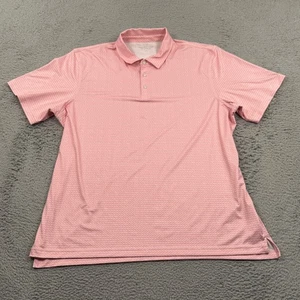 Vineyard Vines Performance Polo Shirt Men's 2XL Pink Golf Short Sleeve Geometric - Picture 1 of 10