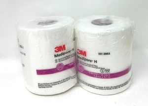 (2 PACK) 3M Medipore H (#2863) Soft Cloth Surgical Tape - Picture 1 of 2