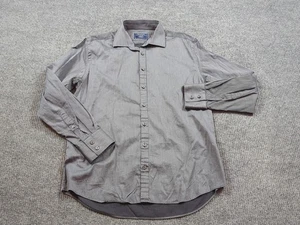 Charles Tyrwhitt Hemd Herren Large grau schwarz gestreift Baumwolle Knopf Business  - Bild 1 von 8