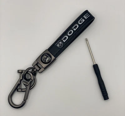 Juego de llaveros de cuero genuino Dodge - para Ram Charger Hellcat envío gratuito a EE. UU. Foto 1 de 4