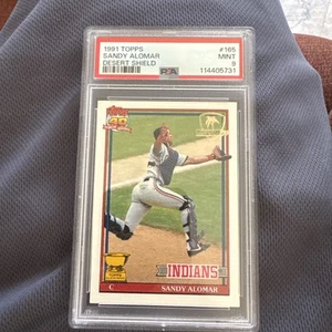 1991 Topps Desert Shield #165 SANDY ALOMAR PSA 9 INDIANS - Bild 1 von 2