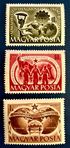 Ungarn 894-895, C70 / 1950 Weltgewerkschaftsbund Briefmarken / postfrisch - Bild 1 von 2