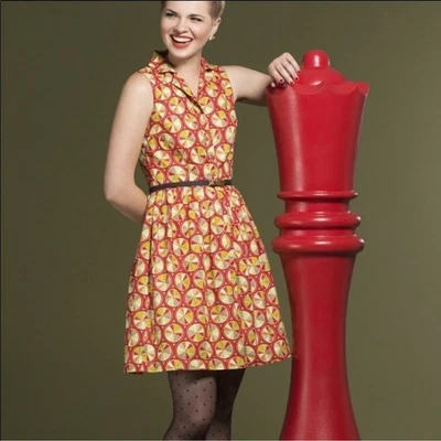 Bea & Dot by ModCloth Palette on Parade Pinwheel Rainbow Retro Dress Size Small - Image 1 of 4