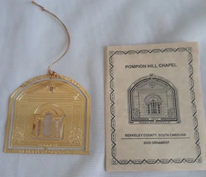 Berkeley County South Carolina 2005 Ornament Pompion Hill Chapel 24kt Finish Box - Picture 1 of 14