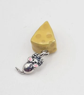 Mouse With Cheese Charm Pendant, 925 Sterling Silver - Image 1 of 2