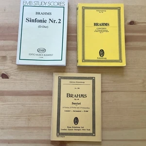 BRAHMS Miniature Study Scores - Symphony No. 2, Violin Concerto, Sextet op36 - Picture 1 of 10