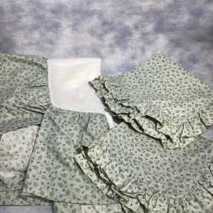 Laura Ashley Josephine grün Blumen QUEEN Bett Rock 13,5" Tropfen NEU & 2 Euro Schein - Bild 1 von 9