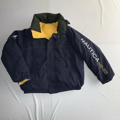 Vintage Nautica Jacket Mens Large Reversible Duck Down Puffer Coat Outdoor - Image 1 of 4