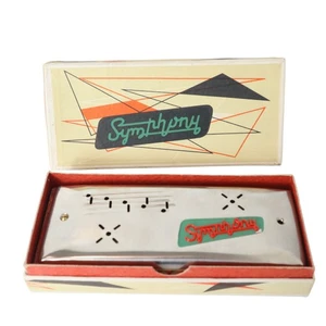 Vintage Symphonie Mundharmonika Polen 50er Jahre funktionstüchtig Schraubbox fehlt - Bild 1 von 9