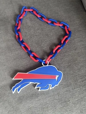 Nuevo collar con logotipo de cadena de gran fan de los Buffalo Bills de la NFL Foto 1 de 4