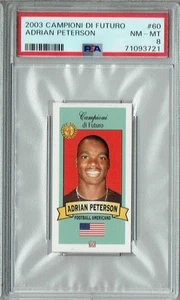 PSA 8 NM-MT Adrian Peterson 2003 Campioni Futuro #60 Rookie Card Red Back - Picture 1 of 1
