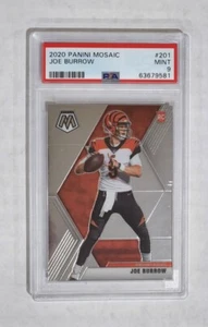 Tarjeta de novato/cincinnati Bengals Mosaic Joe Burrow RC #201 2020 PSA 9 como nueva - Imagen 1 de 2