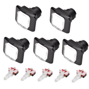5 Pcs Arcade Button Push LED Illuminated Video Game 12V Lamp White Microswitch - Picture 1 of 5