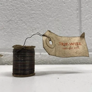 ORIGINAL VINTAGE WW2 Weapon Trip Wire Roll Military War Tool Bttn Battle Trap - Picture 1 of 2